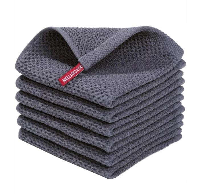 Набор кухонных полотенец Organic Premium 6в1 100% хлопок 34х34 см Серый (НПК0002) Набор кухонных полотенец Organic Premium 6в1 100% хлопок 34х34 см Серый (НПК0002)