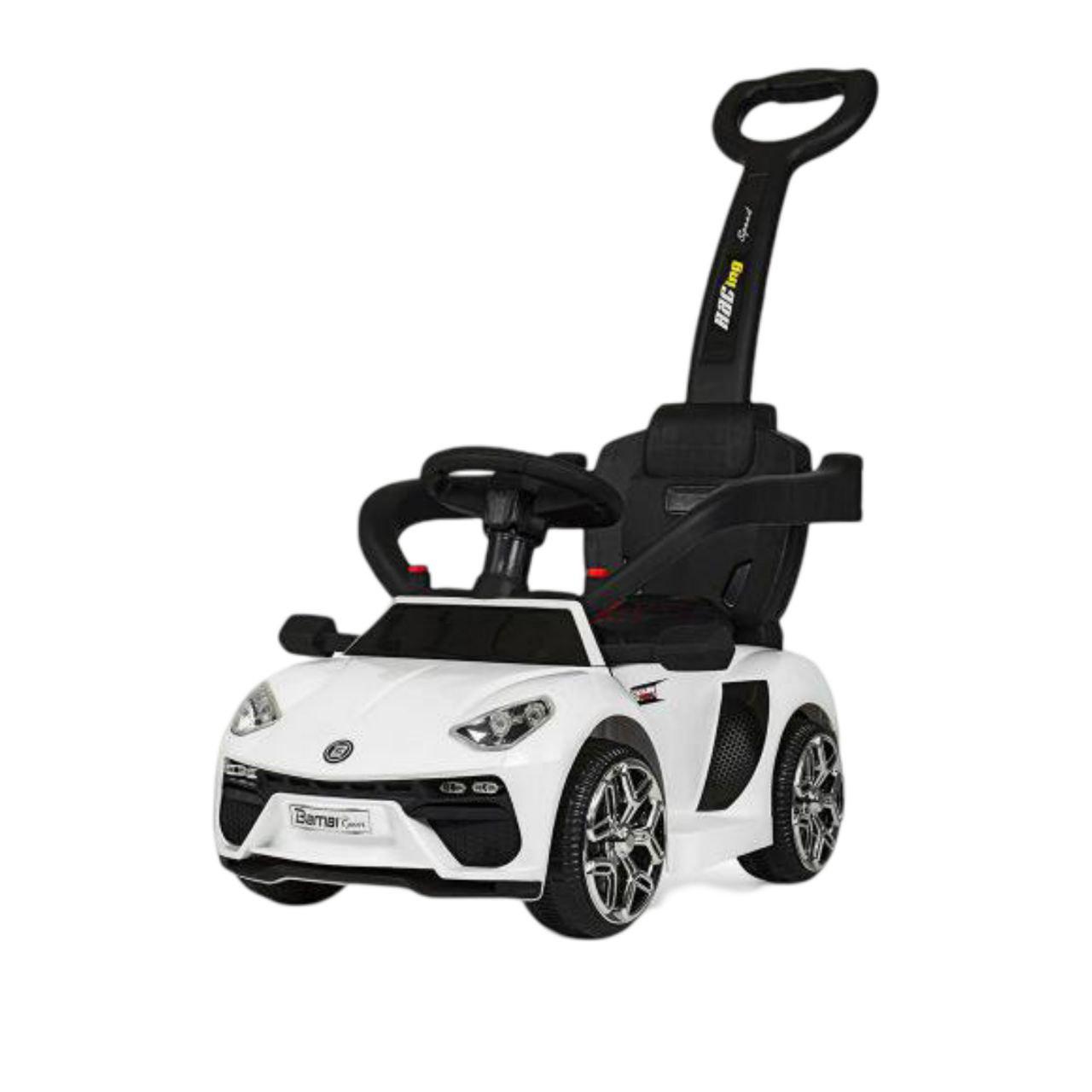 Каталка электрическая Lamborghini с родительской ручкой Белый (3591L-1)