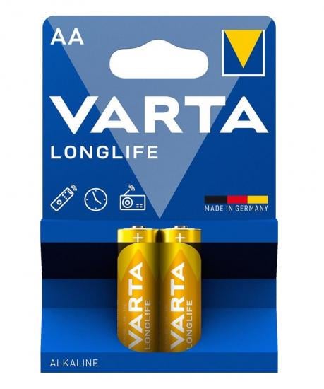 Батарейки Varta Longlife AA 2 шт. (ERC-04106101412)