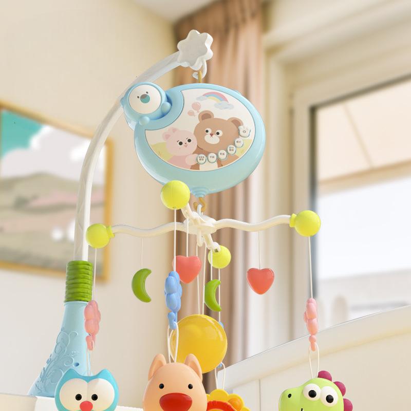 Мобіль музичний 3в1 з нічником проектором та пультом управління Блакитний - фото 2 Мобіль музичний 3в1 з нічником проектором та пультом управління Блакитний - фото 2