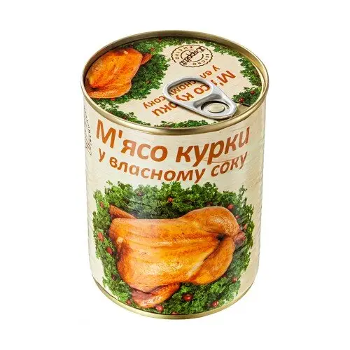 Куряче м'ясо у власному соку L'appetit 340 г (4820021840425)