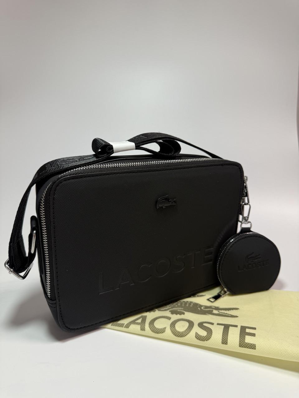 Барсетка через плече чоловіча Lacoste Чорний