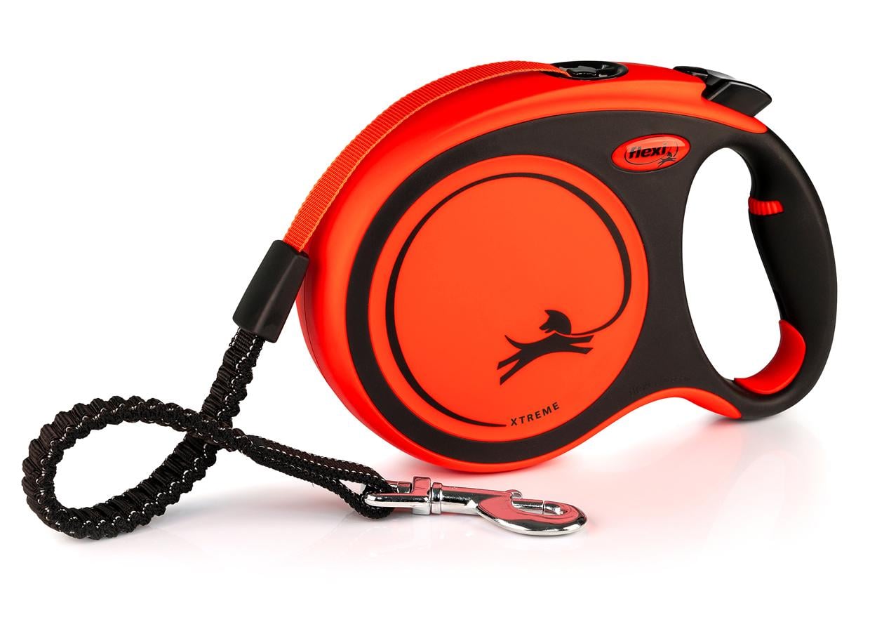 Повідець-рулетка Flexi Xtreme L стрічка 8 м Чорний/Помаранчевий (34606)