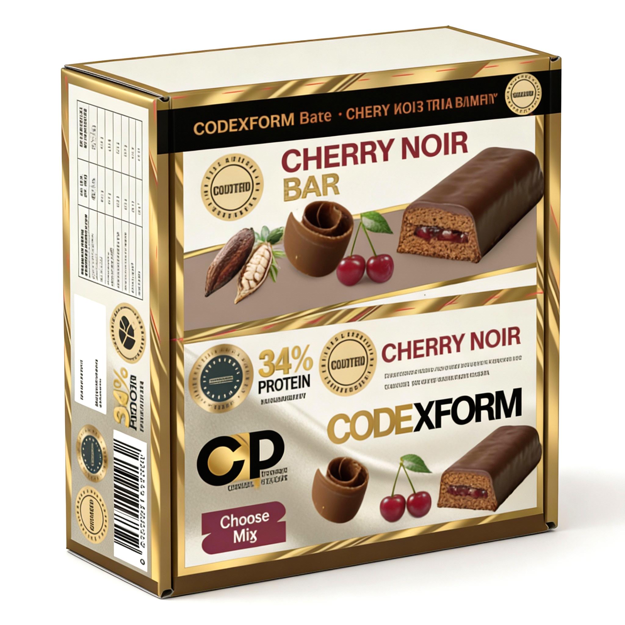 Батончик протеиновый CODExFORM Cherry Noir без сахара 34% протеина (BAR-CHERRY-NOIR-01) - фото 4