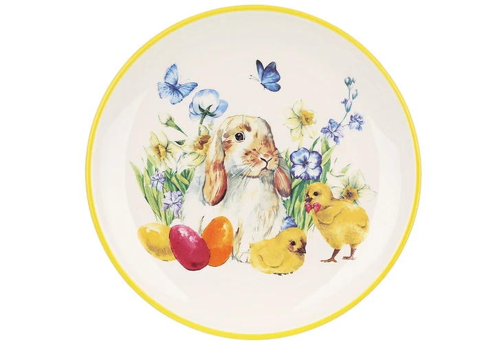 Блюдо в цветах BonaDi Happy Spring Кролик 24 см (177-E) Блюдо в цветах BonaDi Happy Spring Кролик 24 см (177-E)