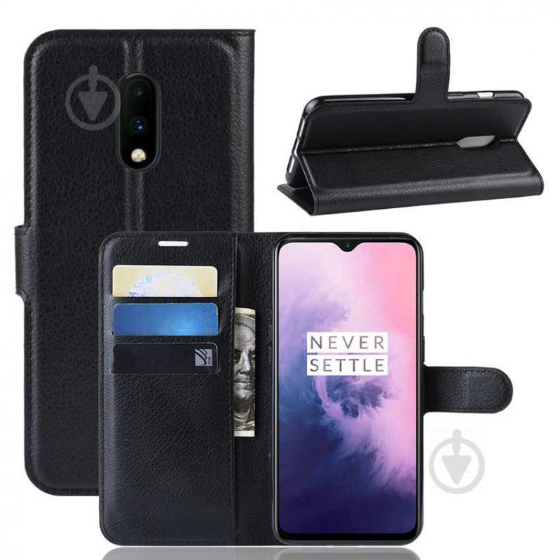 Чехол-книжка Litchie Wallet для OnePlus 7 Black (hub_hXAd19537) - фото 2