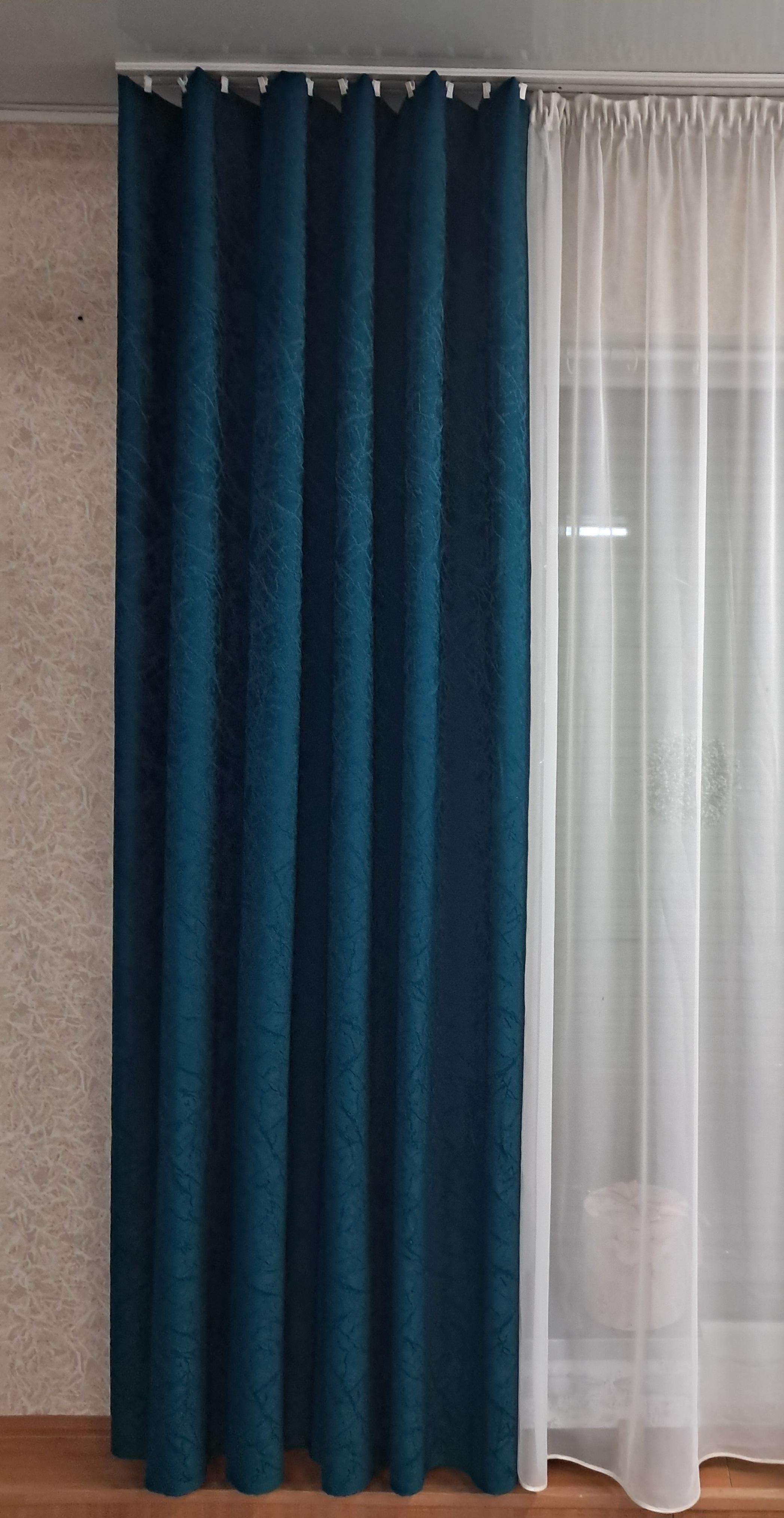 Штора Мраморный эффект 270х200 см Изумрудный - фото 1 Штора Мраморный эффект 270х200 см Изумрудный - фото 1