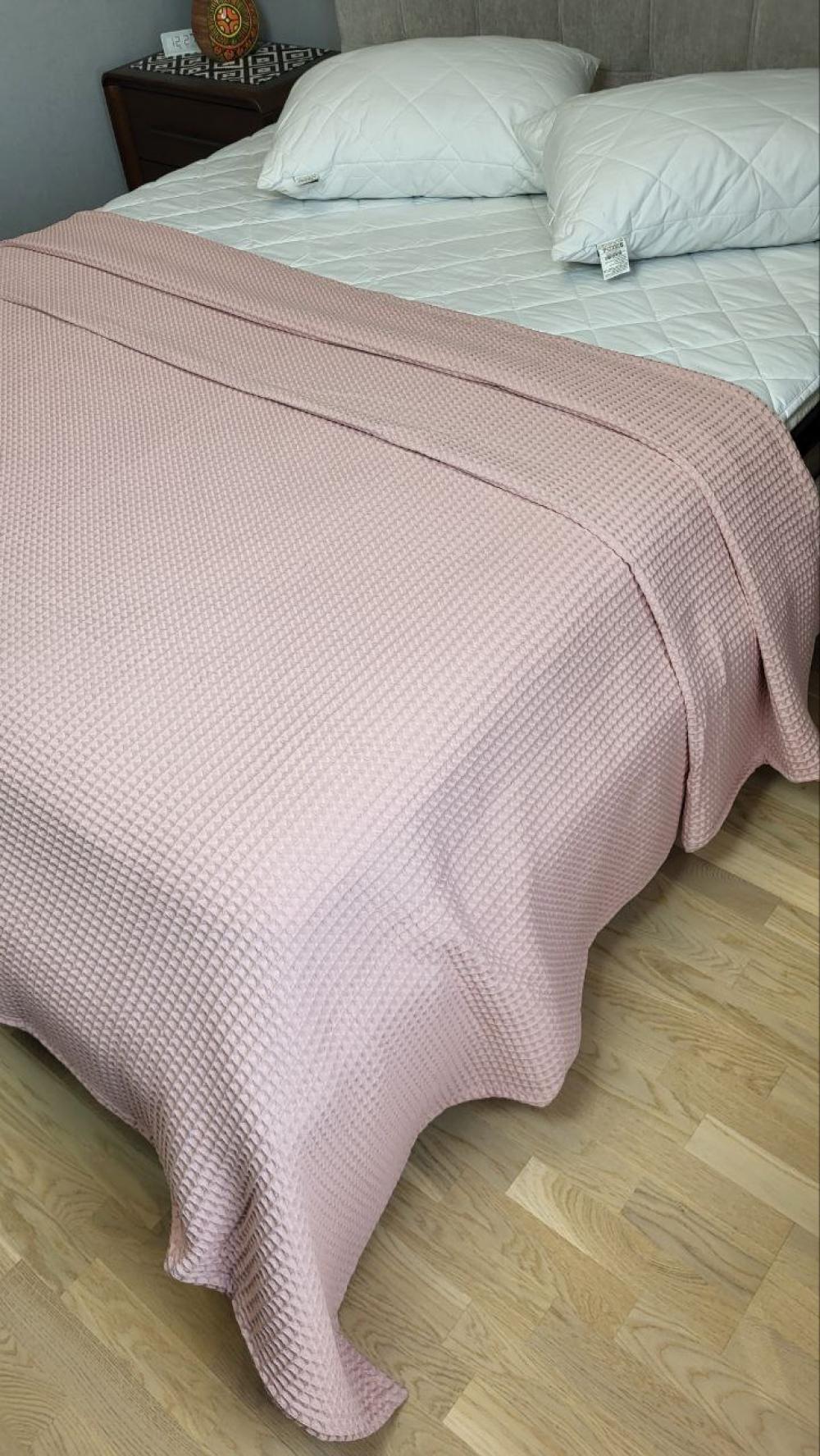 Покрывало Пике Сота 200x220 см Персиковый (11093) - фото 6 Покрывало Пике Сота 200x220 см Персиковый (11093) - фото 6