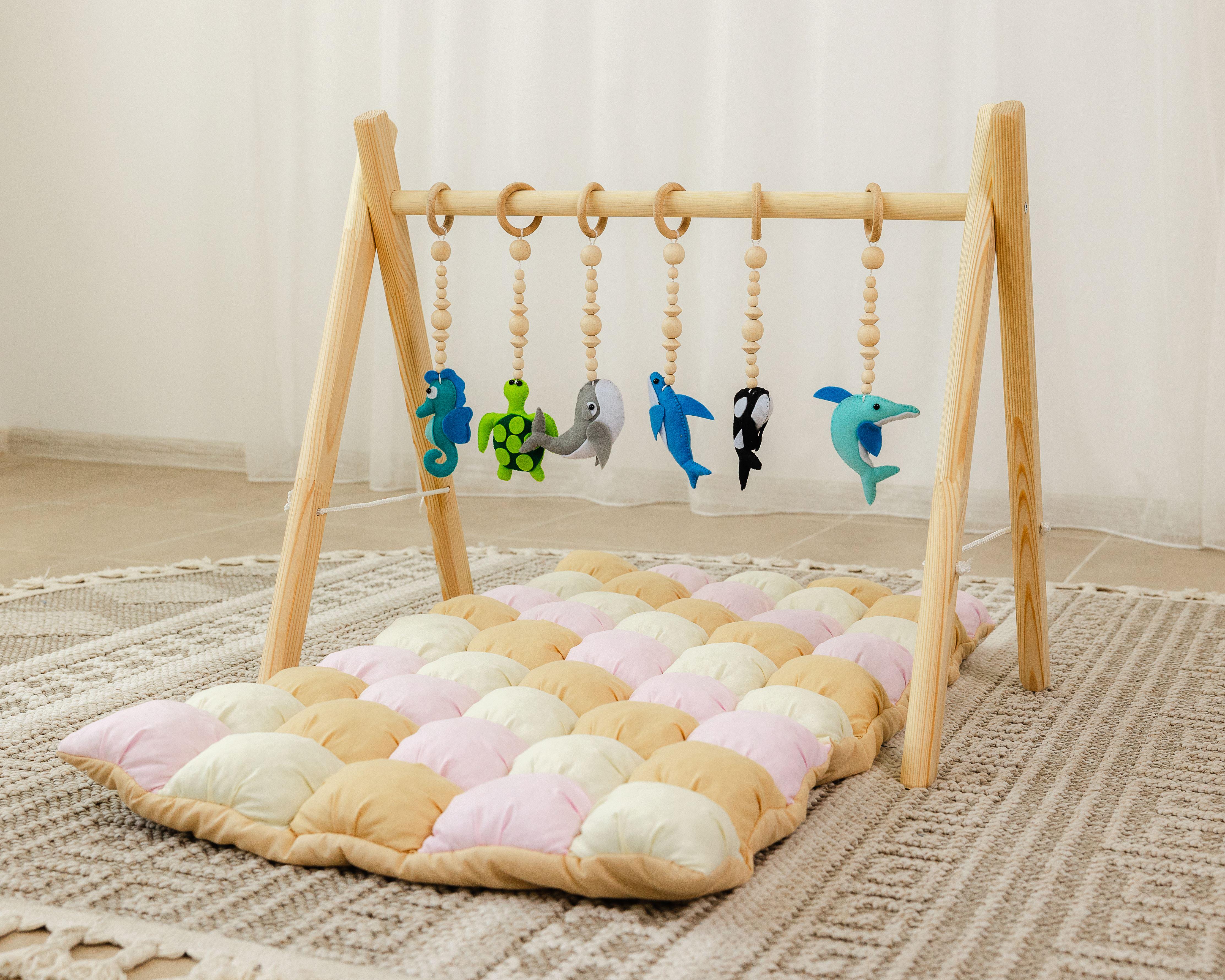 Мобиль детский напольный Подводный мир с матрасом Лисенок (0002310)