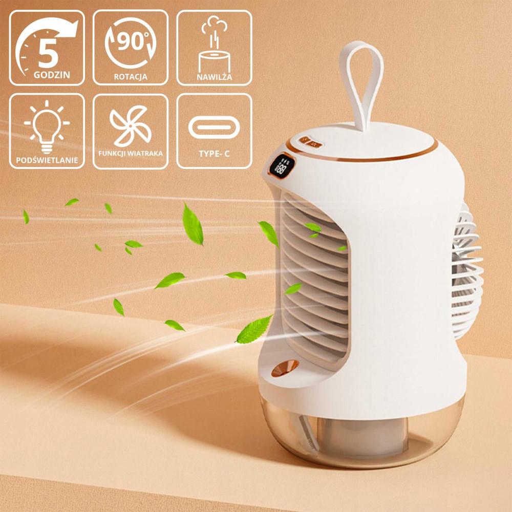 Вентилятор портативный XO MF76 3в1 с распылительным охлаждением увлажнитель для дома 3600 mAh 6W White (000504) - фото 2 Вентилятор портативный XO MF76 3в1 с распылительным охлаждением увлажнитель для дома 3600 mAh 6W White (000504) - фото 2