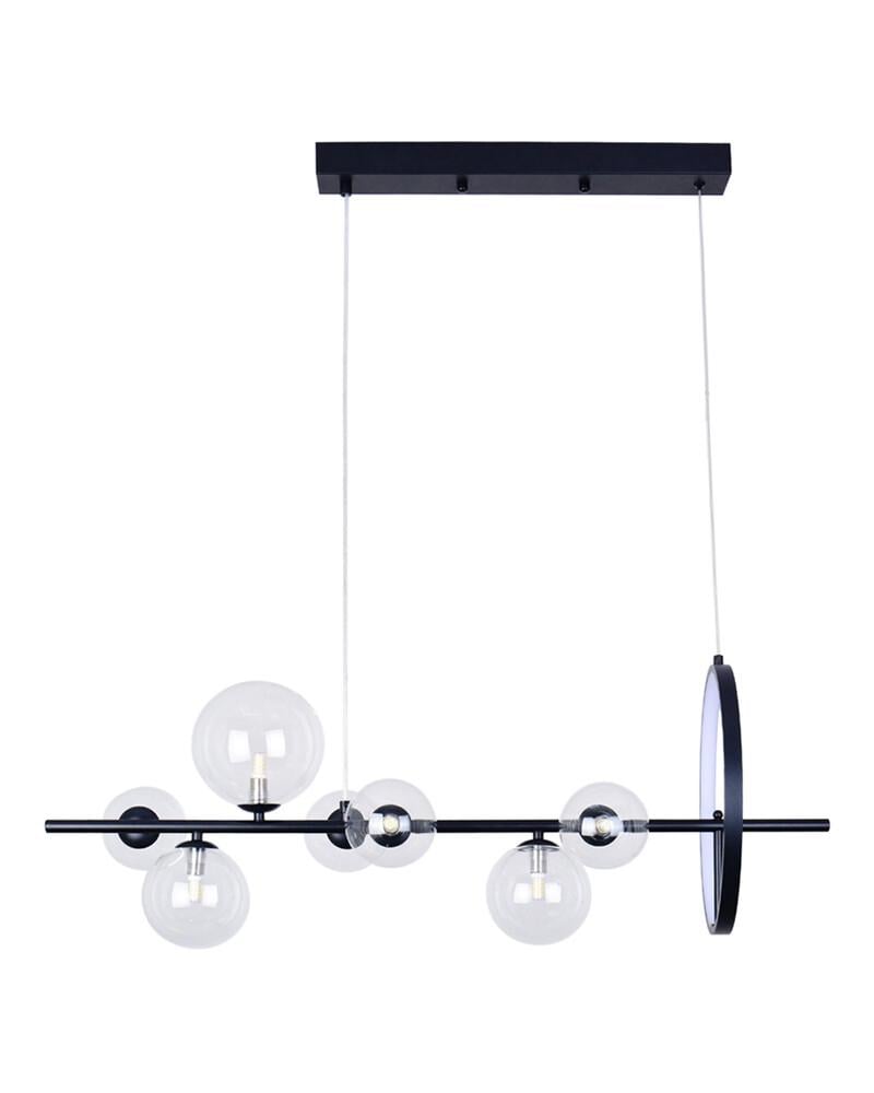 Светильник подвесной Goldlux 331113 Hybrid G9+LED 7+1x15W+6W 4000K 2300Lm IP20 Черный (29740576)