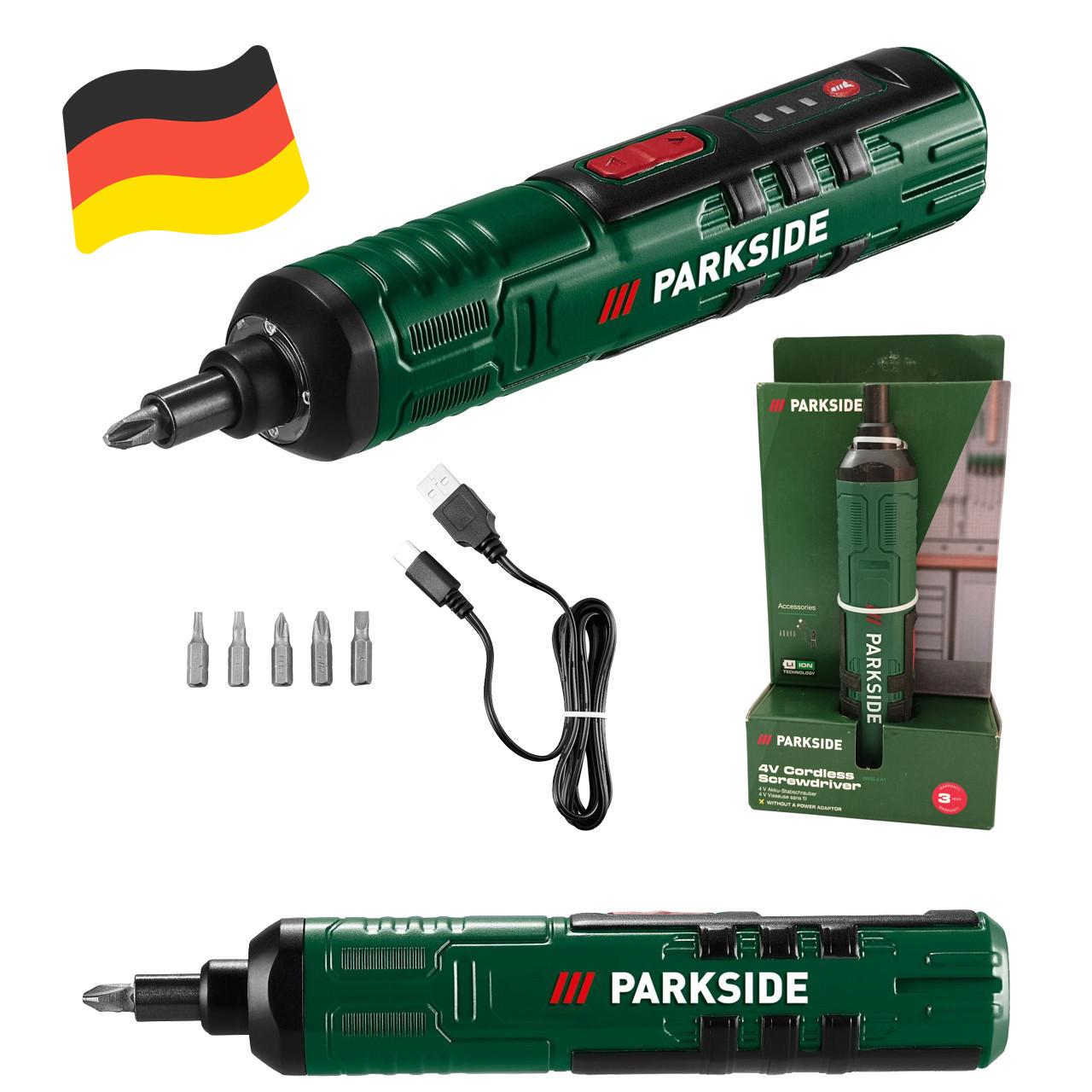 Отвертка аккумуляторная PARKSIDE PARS 4 A1 4 В 1,5 Ач 3 Нм USB-C (PARS 4 A1) - фото 2