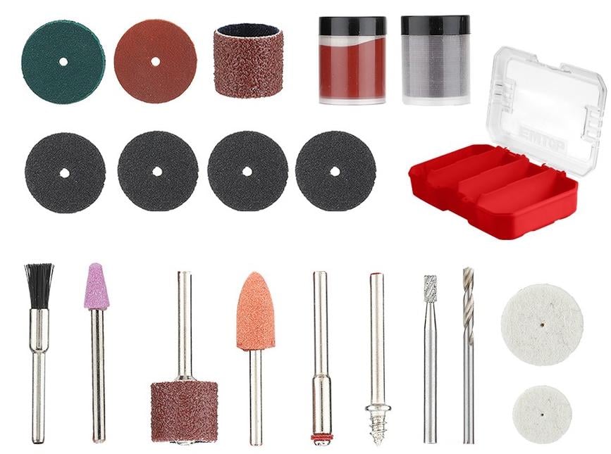 Набор шлифовальных насадок EMTOP EAKMG8081 81 шт.