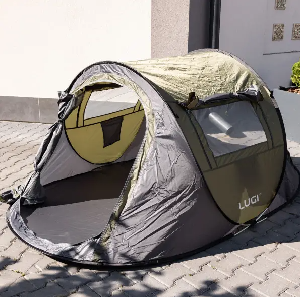 Палатка Pop-Up двухместная с автоматическим каркасом 245х145х100 см Зеленый - фото 5