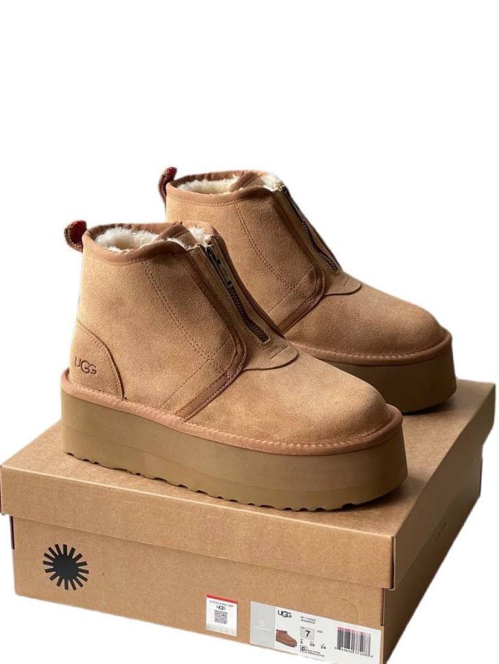 Уги жіночі UGG Neumal Platform Zipper Chestnut р. 39 Помаранчевий (13197)