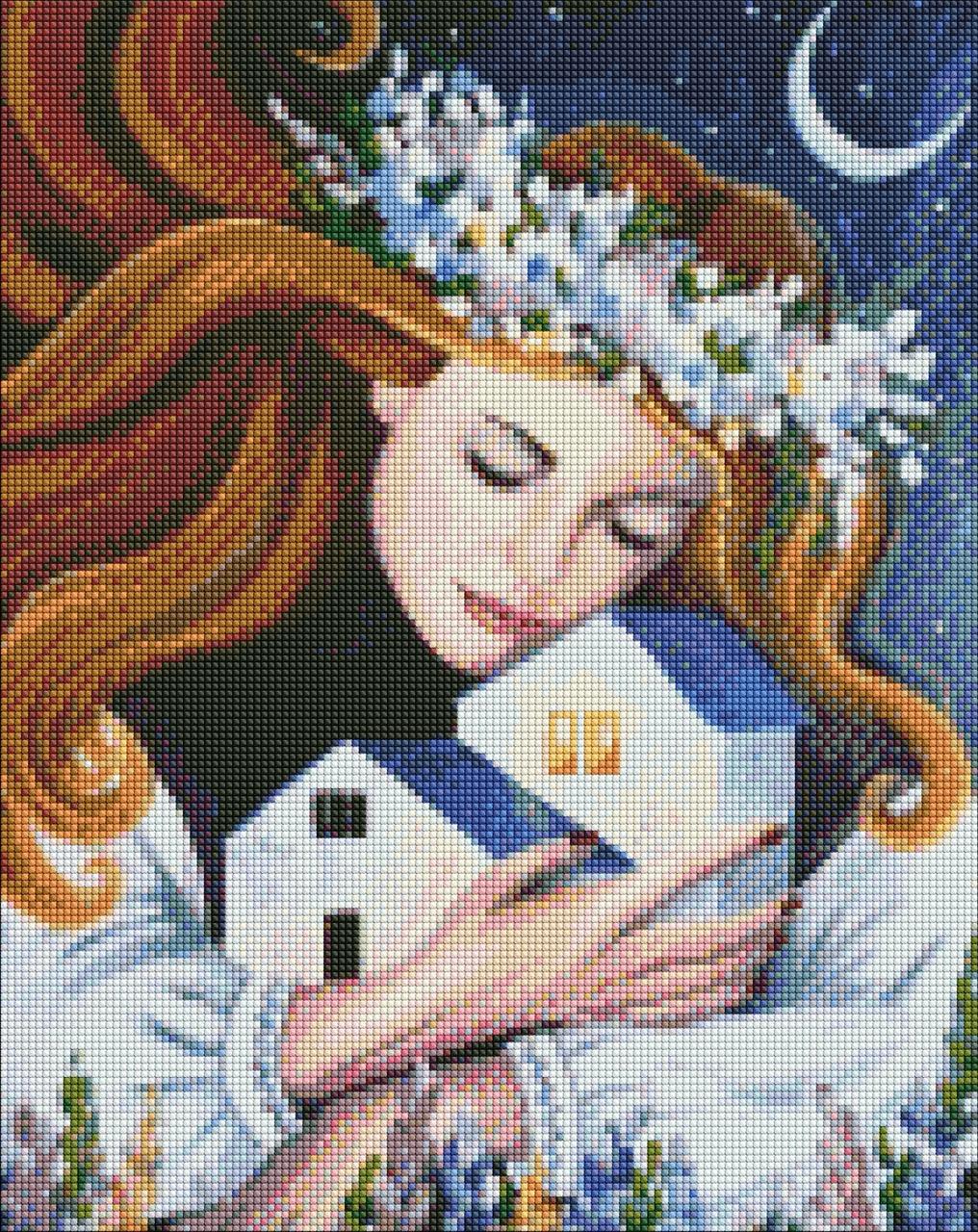Алмазная мозаика/вышивка Ideyka Огни родного дома 40х50 см (AMO 7403)