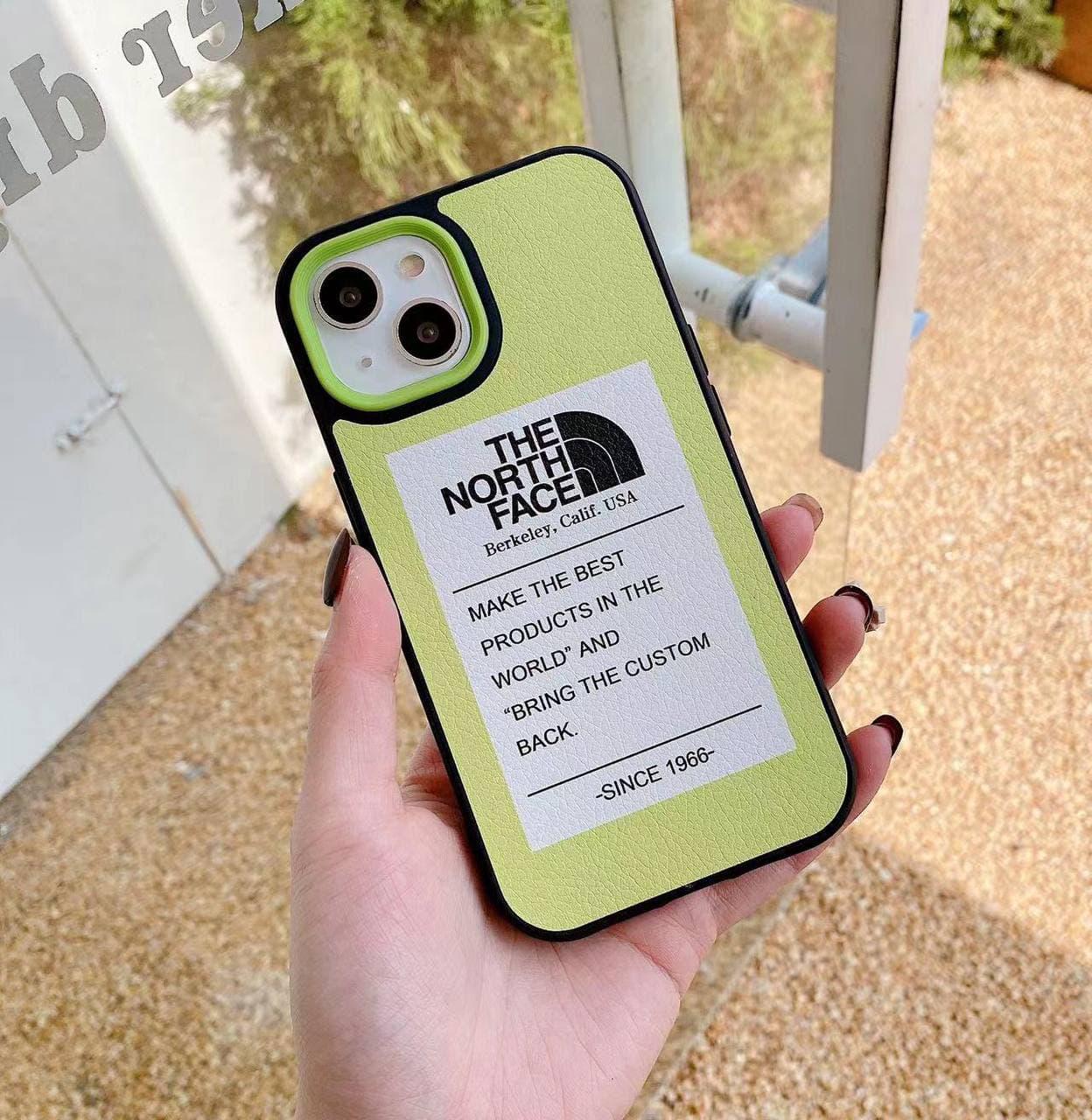 Флуоресцентный кожаный чехол для iPhone XS Max TNF Зеленый