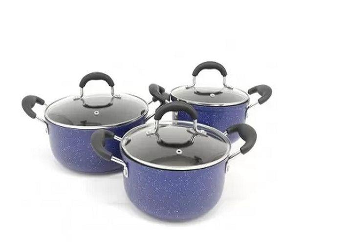 Набір каструль з кришками A-PLUS 1742 6 предметів з нержавіючої сталі (6-18-А1742) Набір каструль з кришками A-PLUS 1742 6 предметів з нержавіючої сталі (6-18-А1742)