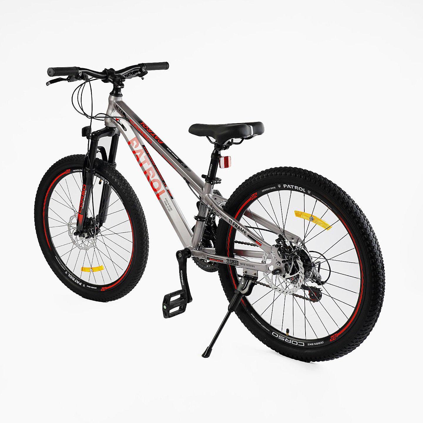 Велосипед горный подростковый Corso Patrol 24" Серый - фото 3