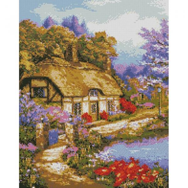 Алмазная мозаика Идейка Деревенская Колоритный отдых 40х50 см холст на подрамнике (АМ6056-mt)