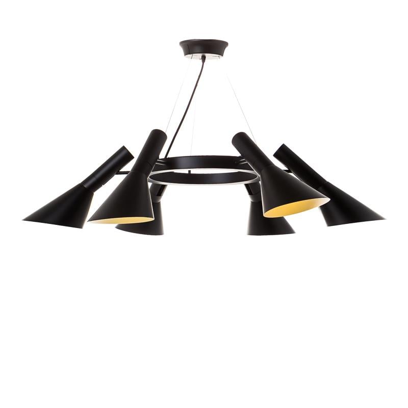 Люстра підвісна Light House ES-15925/6 на шість ламп Чорний