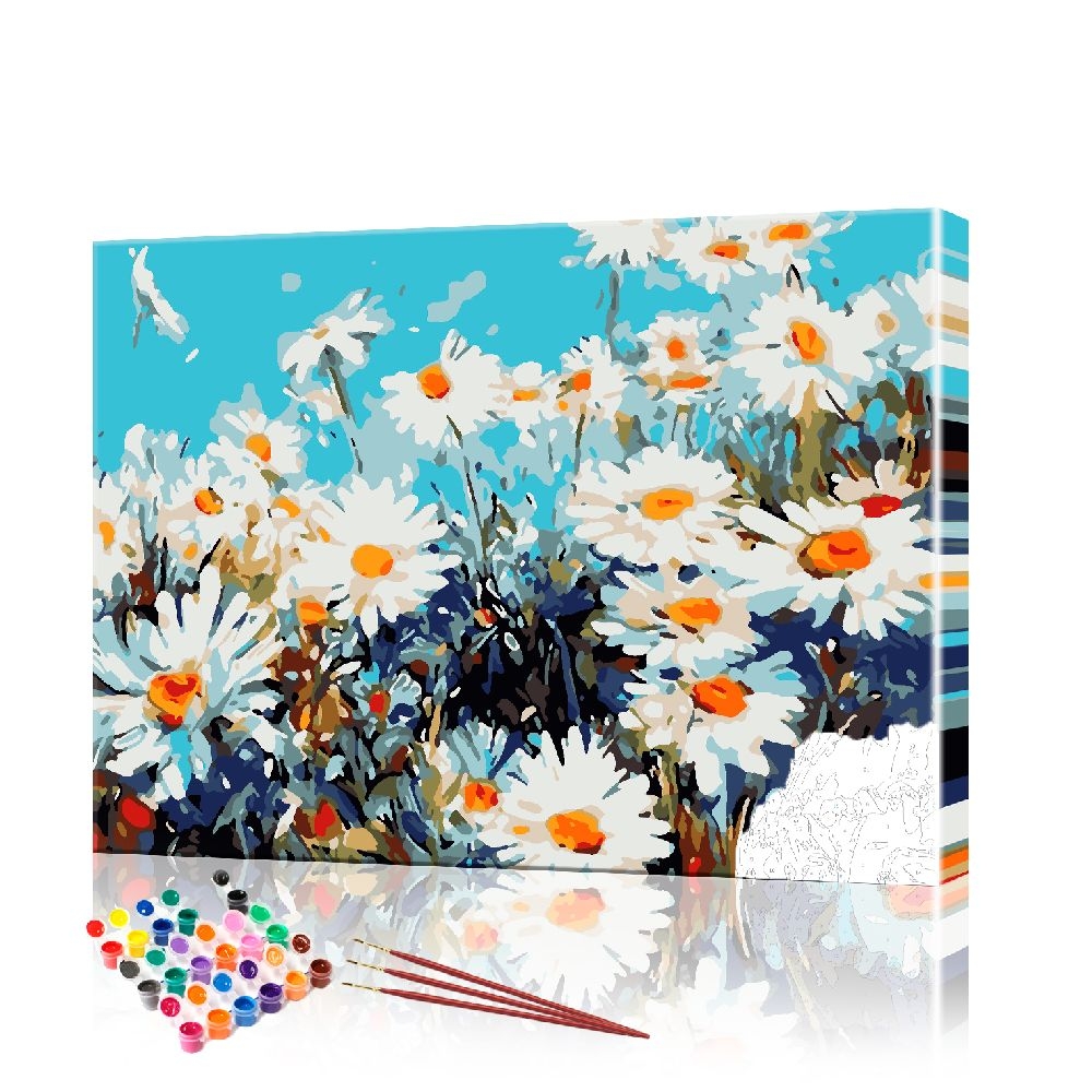 Картина по номерам ArtSale Ромашковое поле PBN0637 40х50 см