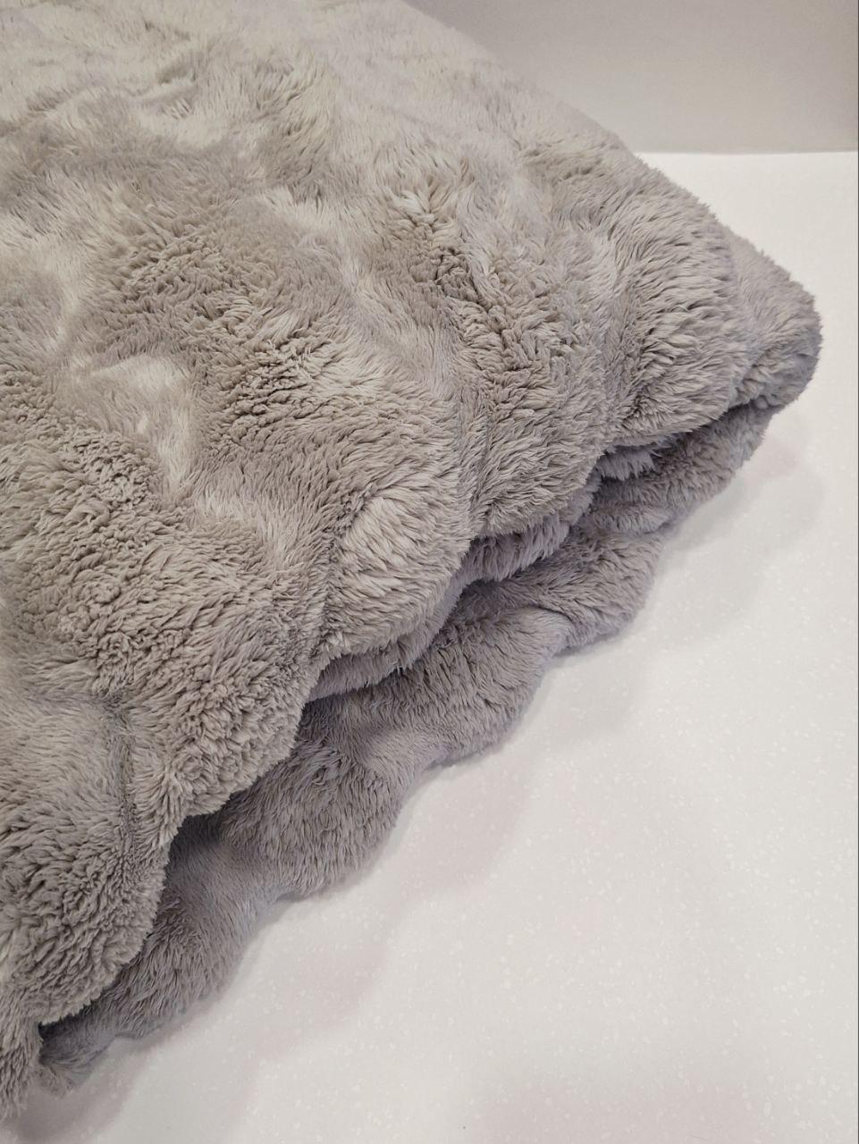 Плед-покрывало флисовый Colorful Home Шторм 200х220 см Светло-серый (1433) - фото 3