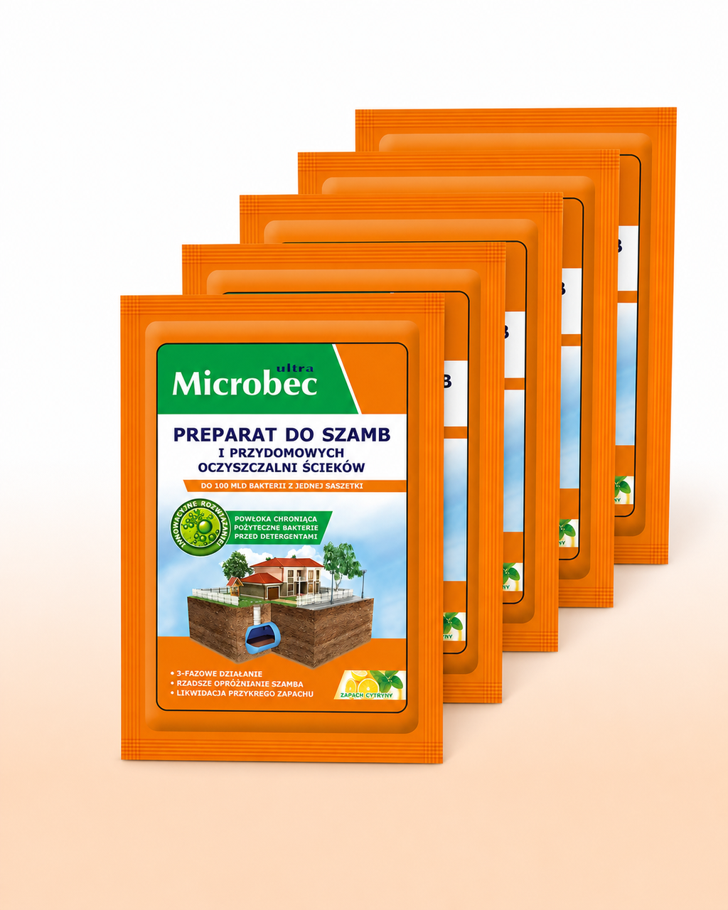 Средство для выгребных ям и септиков Microbec ultra 5 шт. 25 г Средство для выгребных ям и септиков Microbec ultra 5 шт. 25 г
