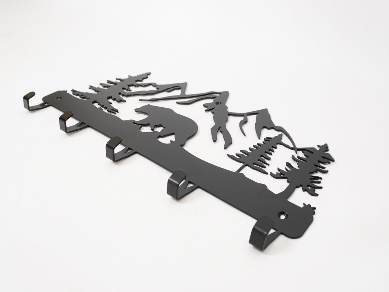 Вешалка для одежды и аксессуаров Медведь в горах 5 крючков ширина основания для крючков 40 см (2702259M) - фото 6 Вешалка для одежды и аксессуаров Медведь в горах 5 крючков ширина основания для крючков 40 см (2702259M) - фото 6