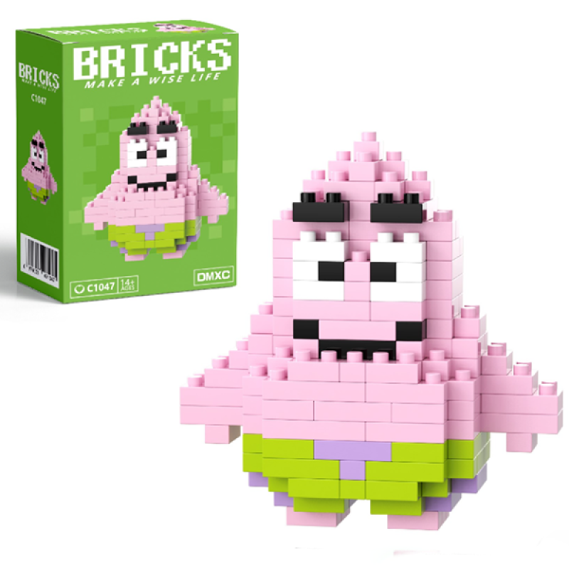 Конструктор фигурка BRICKS пиксели Патрик Стар 164 деталей (C1047)
