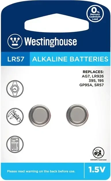 Батарейка лужна Westinghouse Alkaline LR57 AG7 1 шт. (53) - фото 2