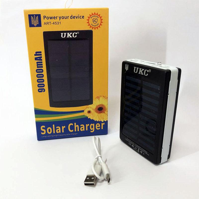 Повербанк UKC Solar із сонячною панеллю та лампою 90000 mAh - фото 10