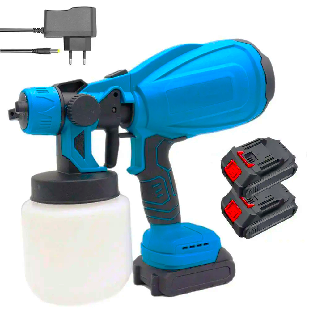 Краскораспылитель электрический с 2 ​​аккумуляторами 24V L 800 мл (3cbd0baf)