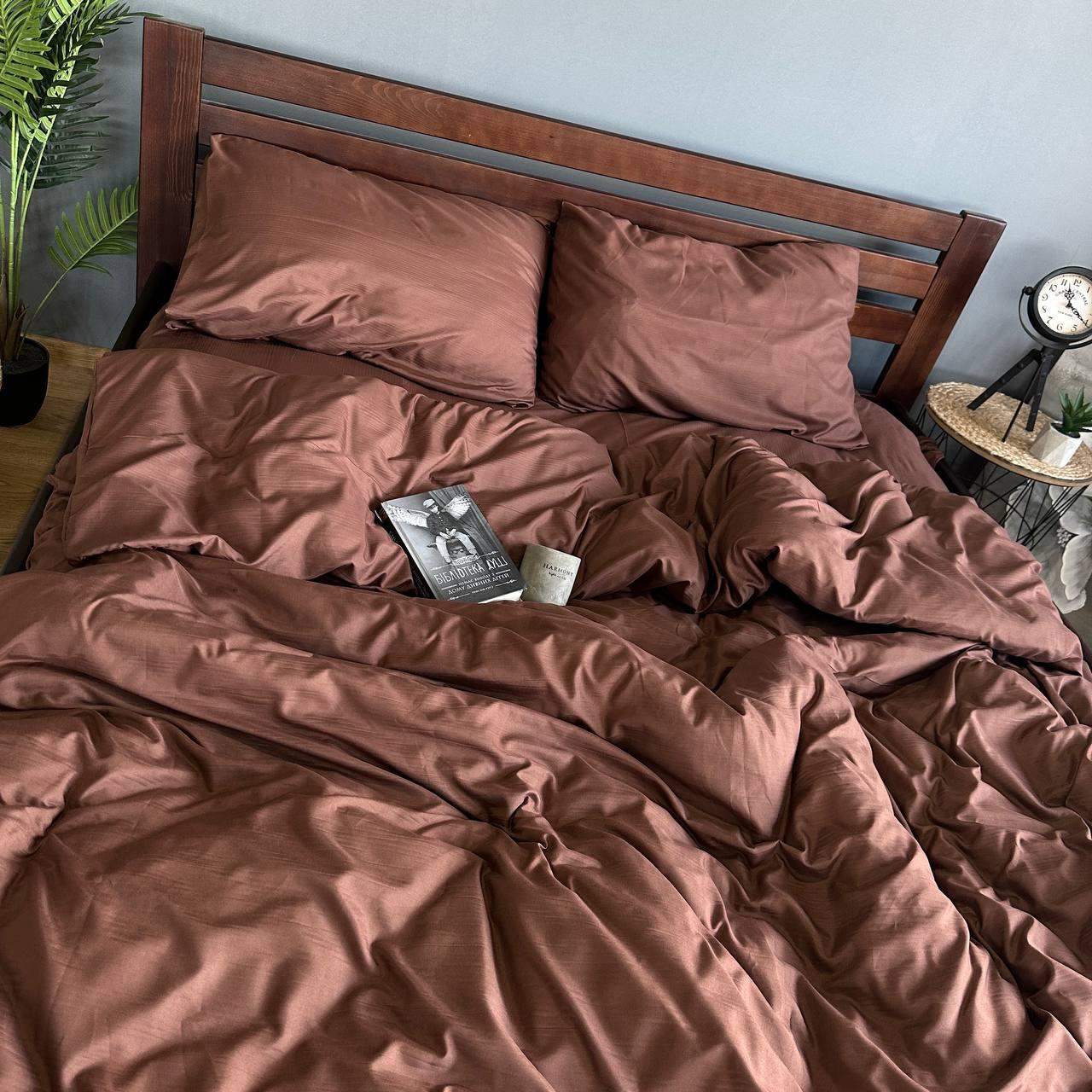 Комплект постільної білизни полісатин двоспальний Шоколадний (77709) - фото 2 Комплект постільної білизни полісатин двоспальний Шоколадний (77709) - фото 2