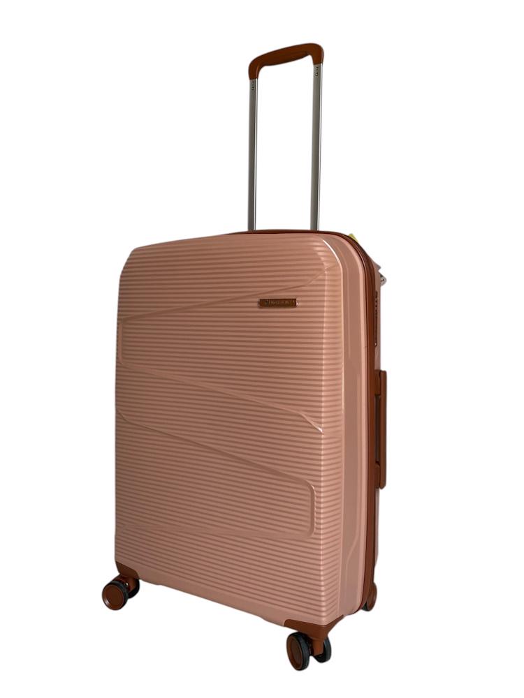 Чемодан дорожный средний AIRTEX Worldline 293 полипропилен M Розовое золото - фото 4