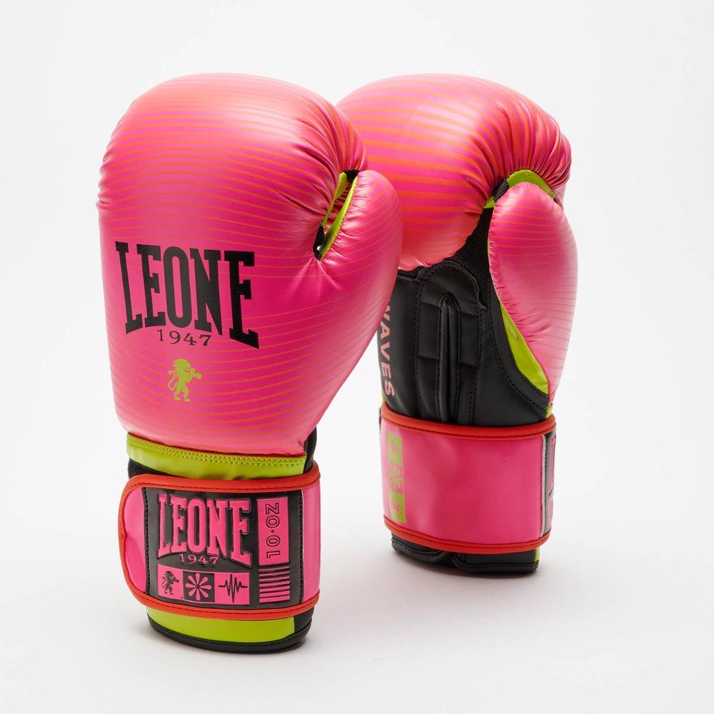 Боксерські рукавички Leone GN313 WAVES 12 унцій Fuxia (GN313 Fuxia 12oz)