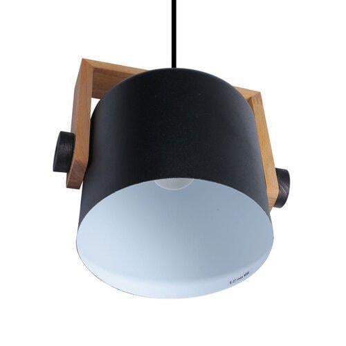 Світильник підвісний люстра ETRON UrbanWood E27 1x40Вт натуральний/чорний 1-EDR-7408 - фото 2