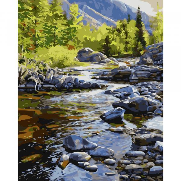 Набор для росписи по номерам Strateg Горная река 40х50 см (VA-1453-mt)