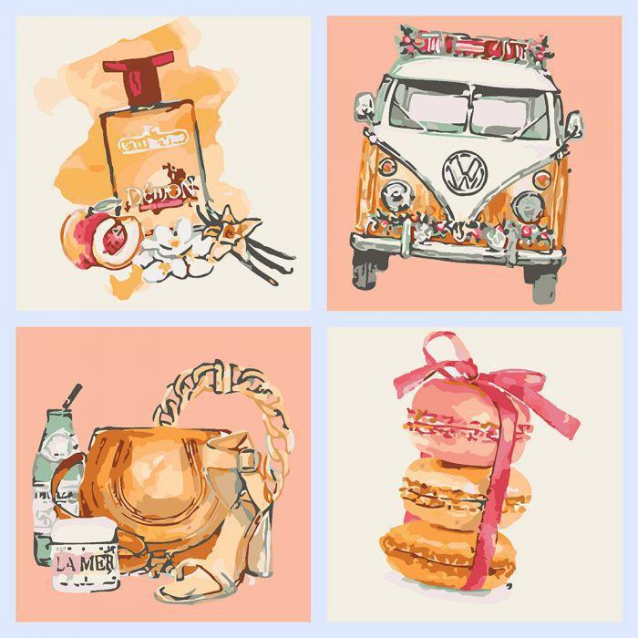 Картина по номерам Идейка Пудровое счастье 40х40 см (KHO5023)