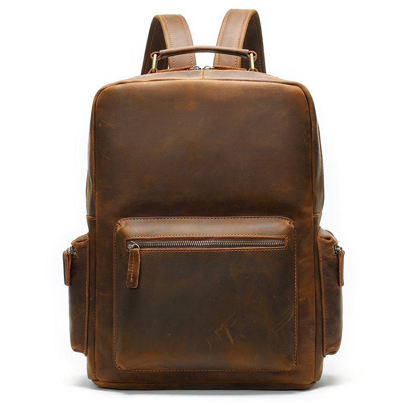 Рюкзак кожаный Vintage 14712 для ноутбука Коричневый