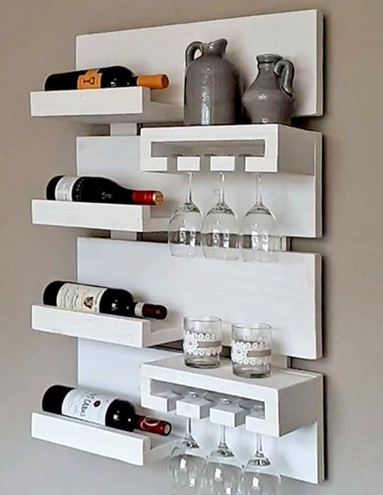 Полка для вина настенная из дерева Апиджен Зефир (ПНК-025620)