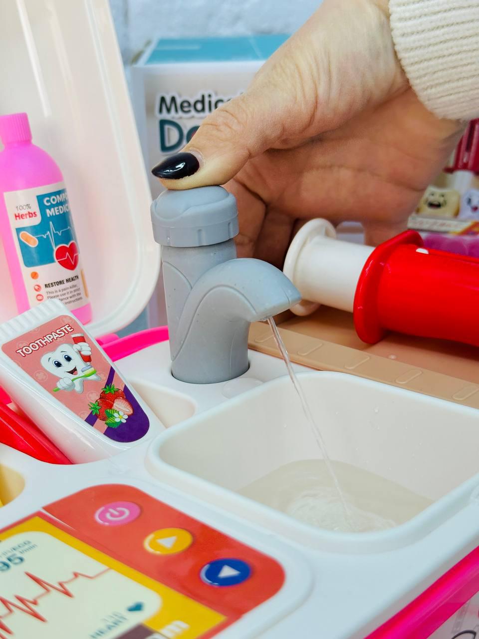 Чемодан врача с раковиной и водой Розовый (2285) - фото 2