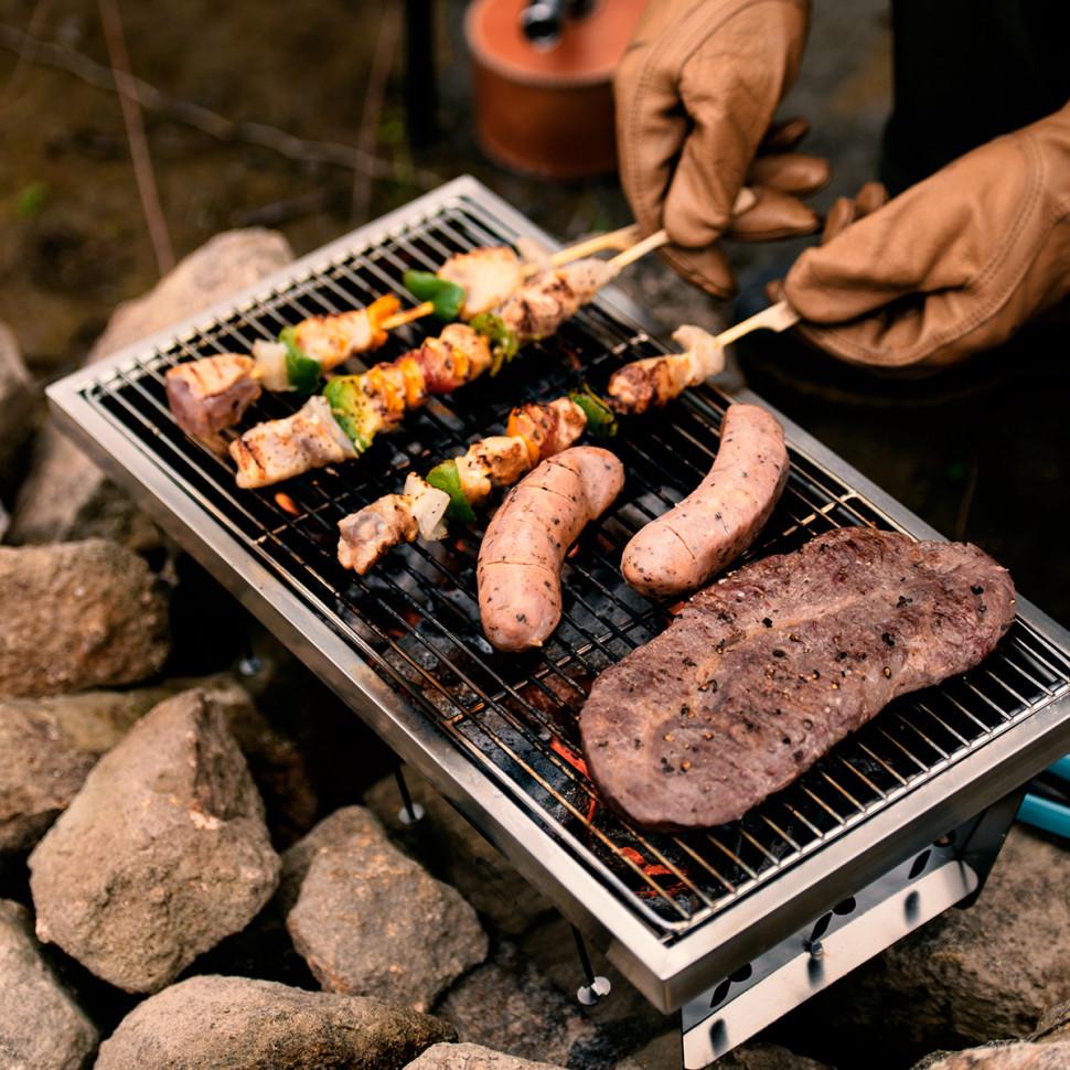 Гриль складаний вугільний із сталі Naturehike NH20CJ006 Foldable Mini Picnic BBQ Grill 2,1 кг (556883) - фото 6