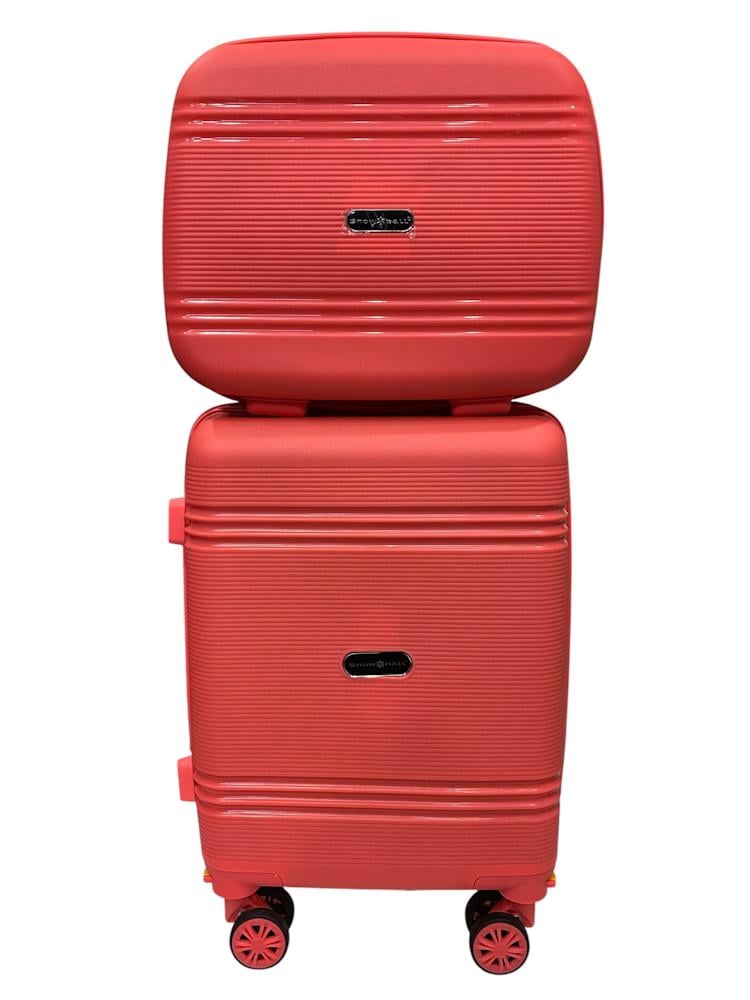 Комплект Snowball 21204 чемодан мини и кейс Коралловый (31706727)