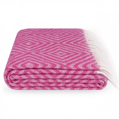 Плед ромб Малиновый 140х200 см - фото 1 Плед ромб Малиновый 140х200 см - фото 1