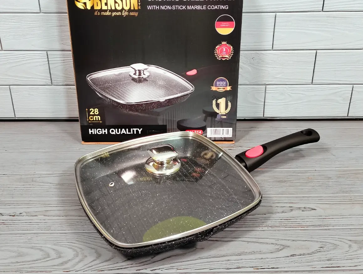 Сковорода-гриль Benson 28x28 см (BN-314)