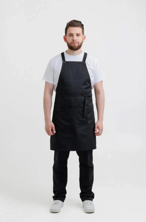 Фартух для бариста VSETEX Espresso тканинний Чорний (VT1350)