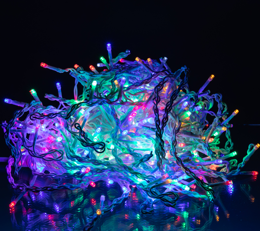 Гирлянда декоративная бахрома уличная 335 LED 20 м от сети белая нить Разноцветный - фото 3
