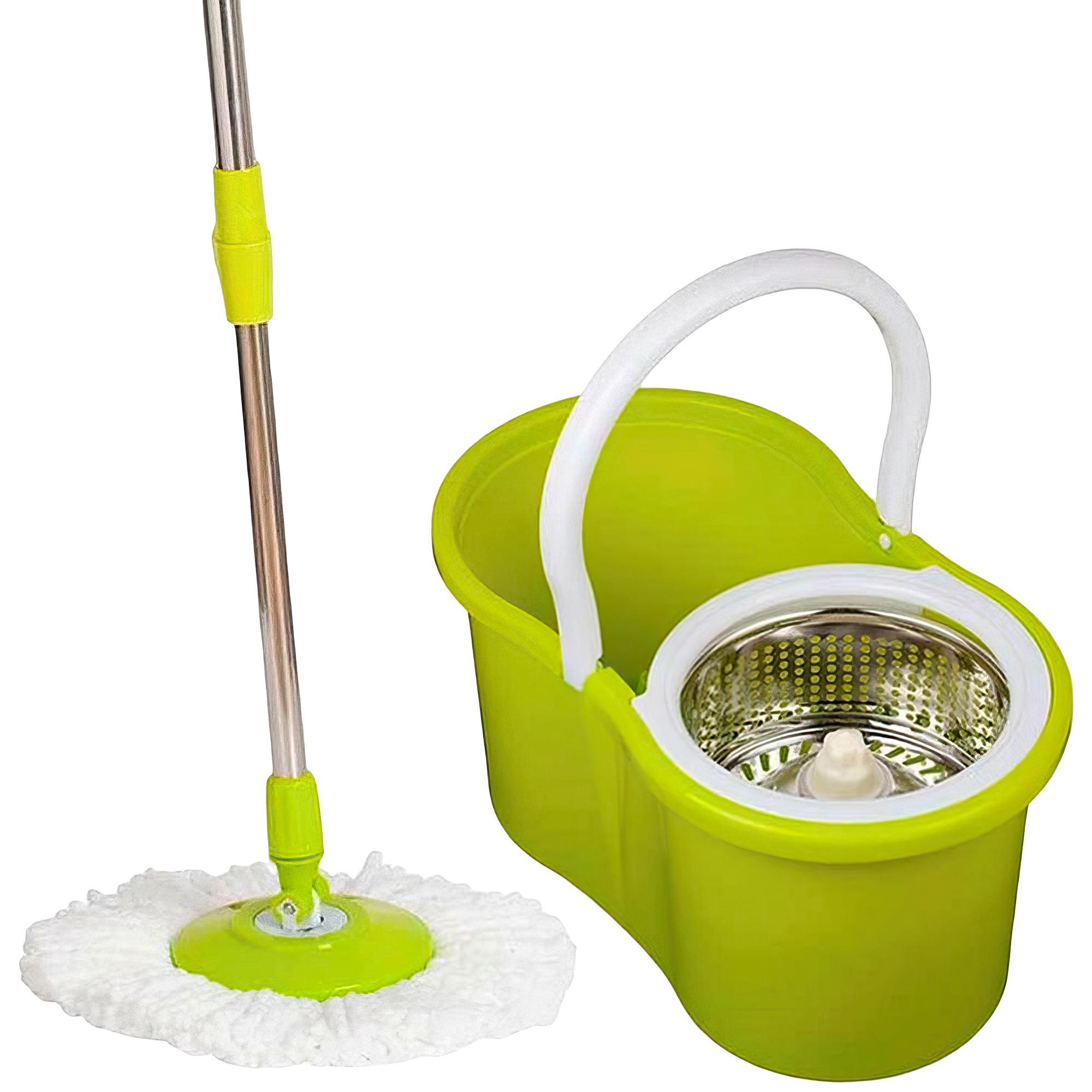 Швабра з відром з автоматичним віджиманням та полосканням Magic Mop Easy 360 на 10 літрів Зелений Швабра з відром з автоматичним віджиманням та полосканням Magic Mop Easy 360 на 10 літрів Зелений