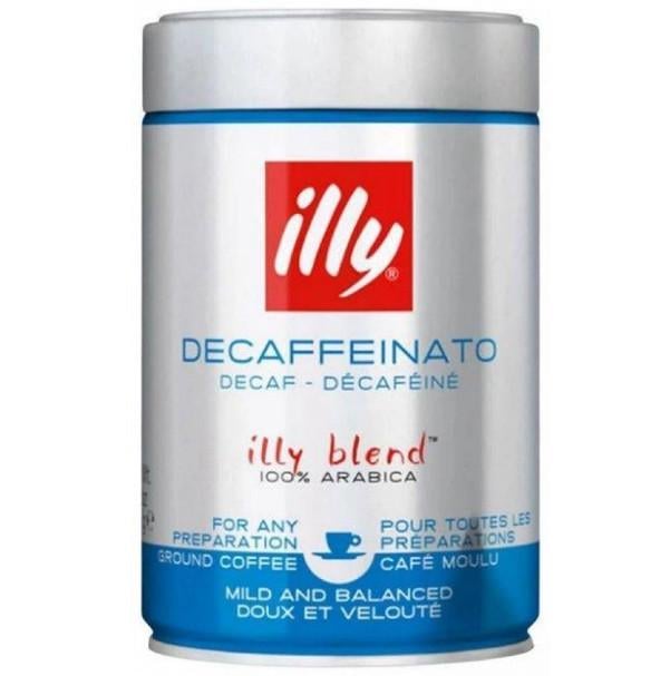 Кава мелена без кофеїну Illy Decaffeinato з/б 250 г